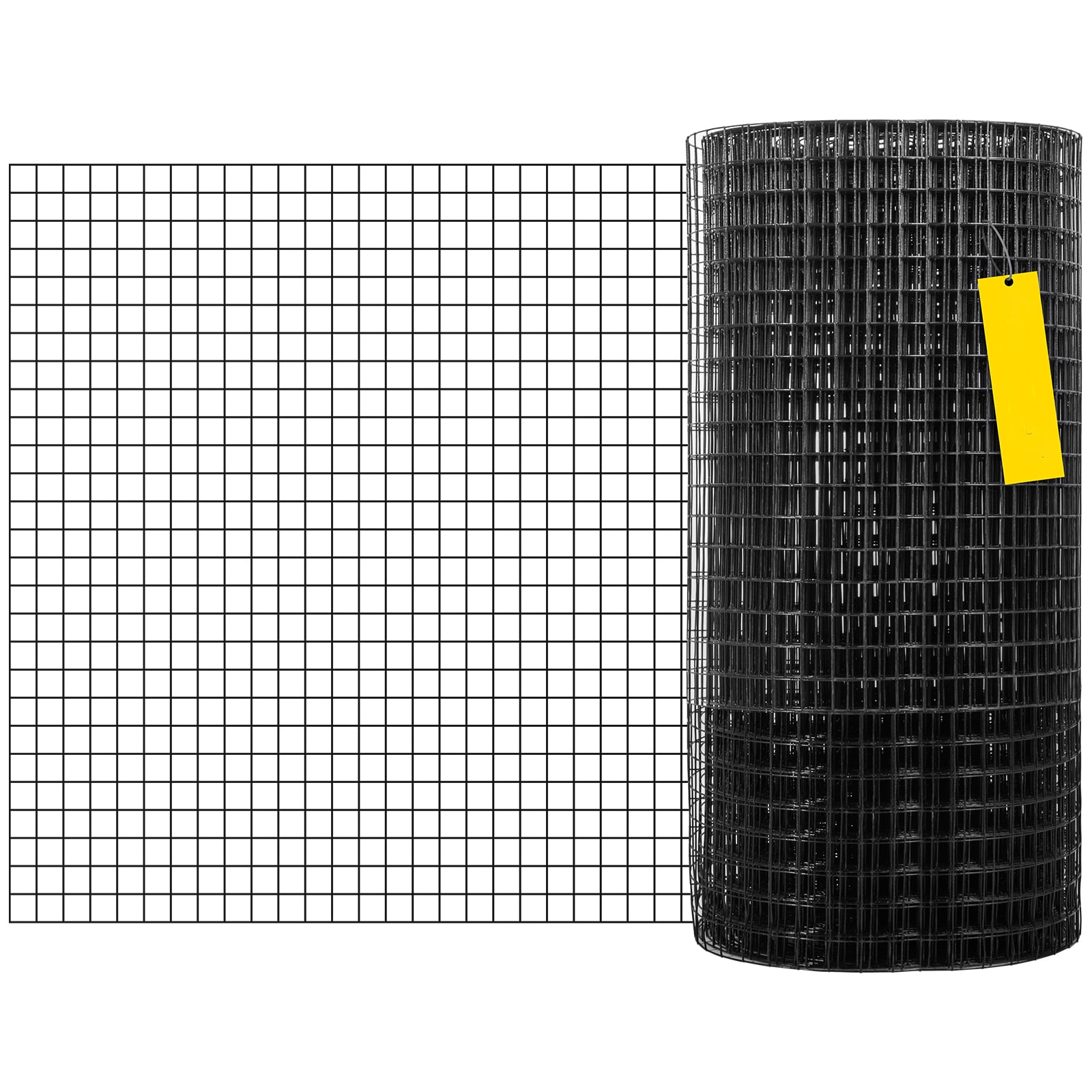 Hardware Cloth, 36" X 50' & 1"x1" Mesh Size, Galvanized Steel Vinyl Coated 16 Gauge Chicken Wire Fencing W/A Cutting Plier & A Pair Of Fabric Gloves, For Garden Fencing & Pet Enclosures, Black_maomaolike.com